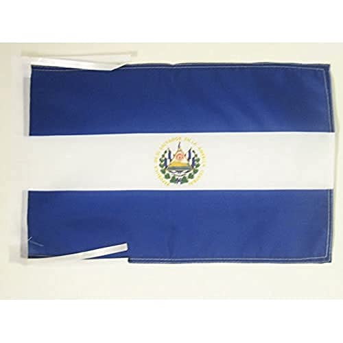 AZ FLAG Bandera de EL Salvador 45x30cm - BANDERINA SALVADOREÑA 30 x 45 cm cordeles