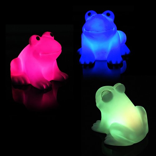 Energy Magic - Luz LED de noche que cambia de color con forma de rana - Fantástica y bonita luz colorida de 7 colores cambiantes, regalo seguro y duradero y luminoso para la alimentación del bebé y