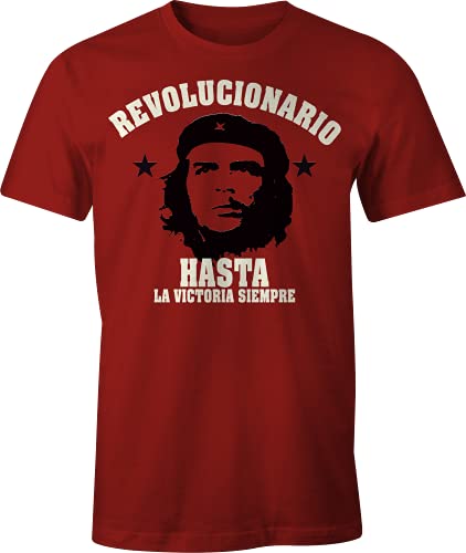 Che Guevara MECHEGDTS043 Camiseta, Rojo, S para Hombre
